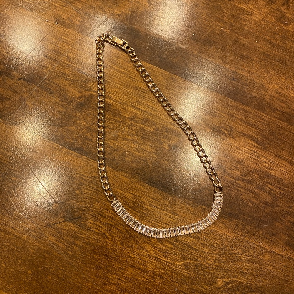 Vince Camuto Gold and Crystal Necklace